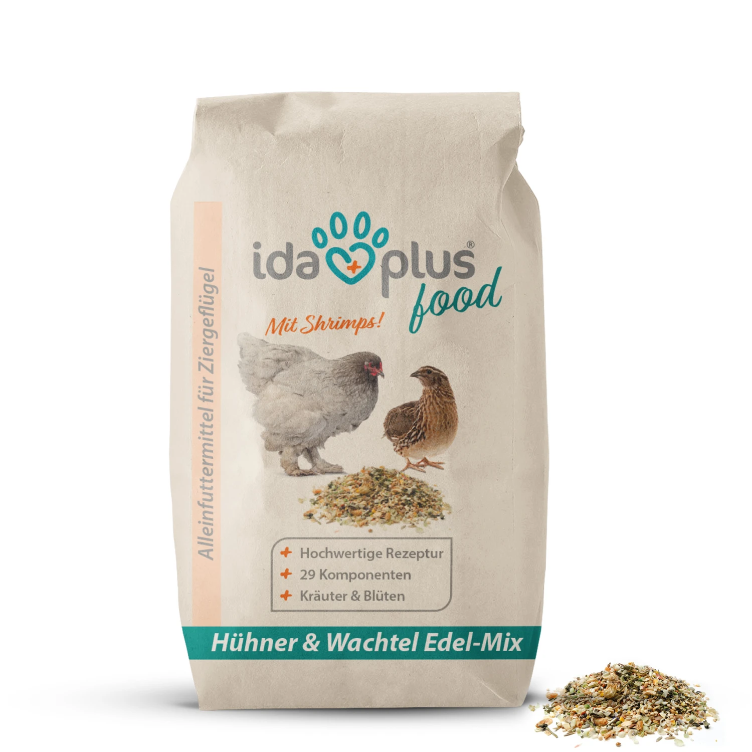 Ida Plus Hühner & Wachtel Edel Mix 10kg 1 Ida Plus Hühner & Wachtel Edel Mix 10kg